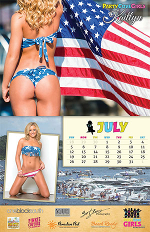 Party Cove Girls 2015 Calendar - July