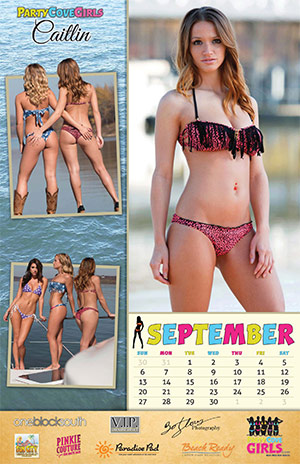 Party Cove Girls 2015 Calendar - September