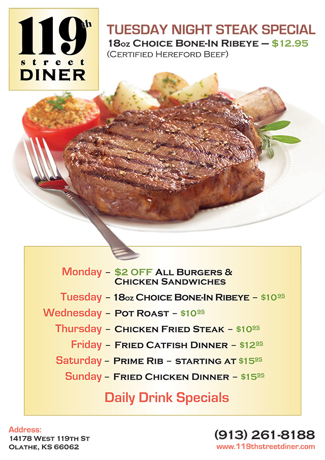 Diner Weekly Specials Flyer