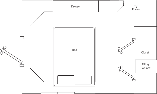 My Old Apartment Floor Plan (to-scale) - Room 2 - Illustration