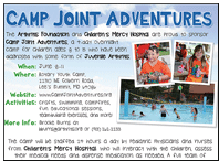Camp Joint Adventures Flyer for the Arthritis Foundation